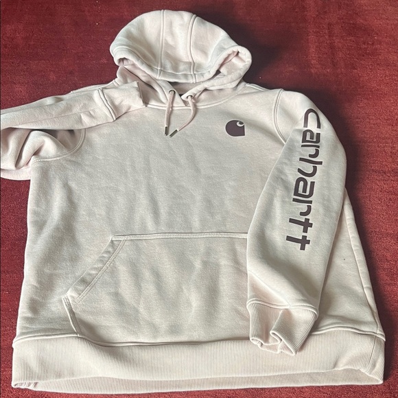 Carhartt Women's Hoodie in Light Pink - Picture 2 of 6